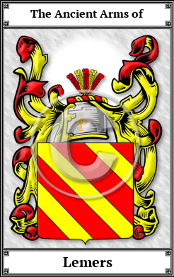 Lemers Family Crest Download (JPG)  Book Plated - 150 DPI