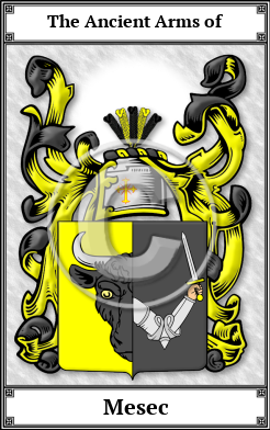 Mesec Family Crest Download (JPG)  Book Plated - 150 DPI
