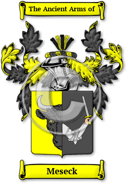 Meseck Family Crest Download (JPG) Legacy Series - 600 DPI