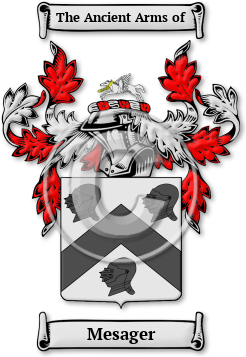 Mesager Family Crest Download (JPG) Legacy Series - 600 DPI