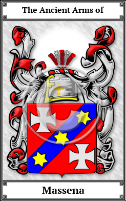 Massena Family Crest Download (JPG)  Book Plated - 150 DPI