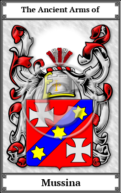 Mussina Family Crest Download (JPG)  Book Plated - 150 DPI