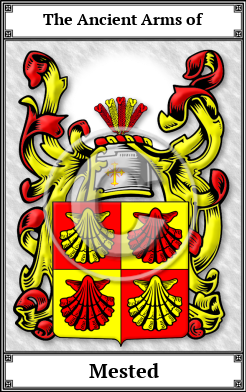 Mested Family Crest Download (JPG) Book Plated - 600 DPI