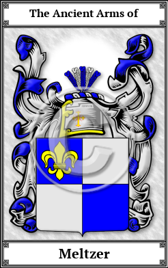 Meltzer Family Crest Download (JPG)  Book Plated - 150 DPI
