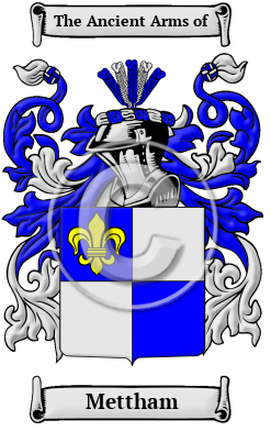 Mettham Family Crest/Coat of Arms