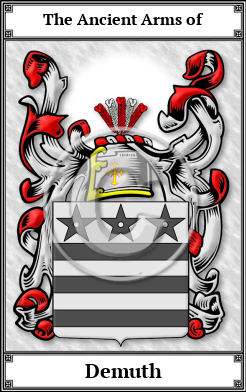 Demuth Family Crest Download (JPG)  Book Plated - 150 DPI