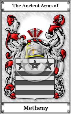 Metheny Family Crest Download (JPG)  Book Plated - 150 DPI