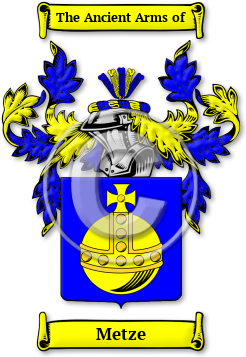 Metze Family Crest Download (jpg) Legacy Series - 150 DPI