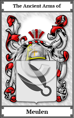 Meulen Family Crest Download (JPG)  Book Plated - 150 DPI