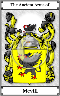 Mevill Family Crest Download (JPG) Book Plated - 600 DPI