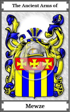 Mewze Family Crest Download (JPG) Book Plated - 600 DPI