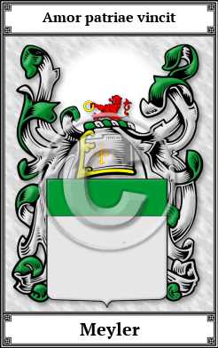 Meyler Family Crest Download (JPG) Book Plated - 600 DPI