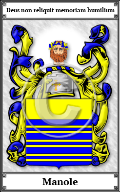 Manole Family Crest Download (JPG)  Book Plated - 150 DPI