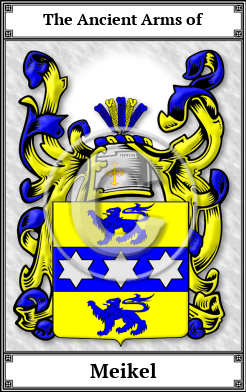 Meikel Family Crest Download (JPG) Book Plated - 600 DPI