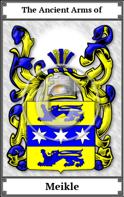 Meikle Family Crest Download (JPG)  Book Plated - 150 DPI