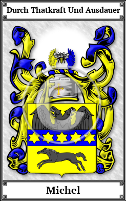 Michel Family Crest Download (JPG)  Book Plated - 150 DPI