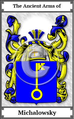 Michalowsky Family Crest Download (JPG)  Book Plated - 150 DPI