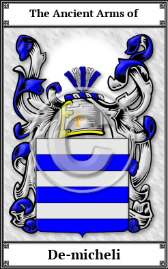 De-micheli Family Crest Download (JPG)  Book Plated - 150 DPI