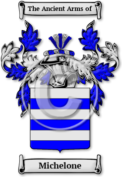 Michelone Family Crest Download (jpg) Legacy Series - 150 DPI