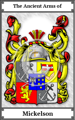 Mickelson Family Crest Download (JPG)  Book Plated - 150 DPI