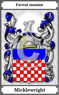 Micklewright Family Crest Download (JPG) Book Plated - 600 DPI