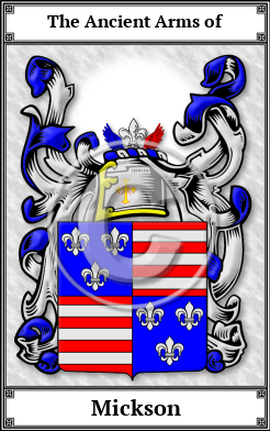 Mickson Family Crest Download (JPG)  Book Plated - 150 DPI
