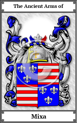 Mixa Family Crest Download (JPG)  Book Plated - 150 DPI