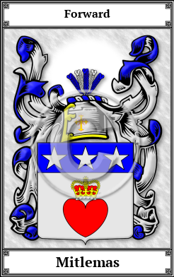 Mitlemas Family Crest Download (JPG) Book Plated - 600 DPI