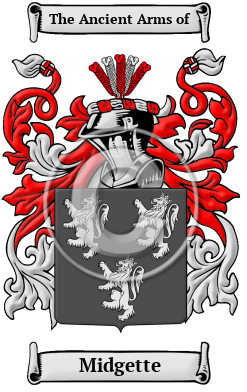 Midgette Family Crest Download (JPG) Heritage Series - 600 DPI