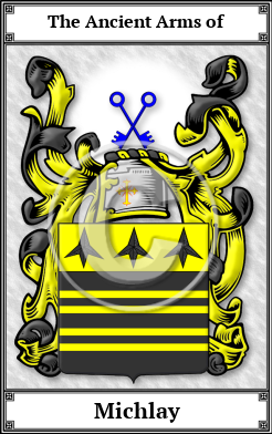 Michlay Family Crest Download (JPG)  Book Plated - 150 DPI