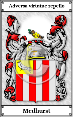 Medhurst Family Crest Download (JPG)  Book Plated - 150 DPI