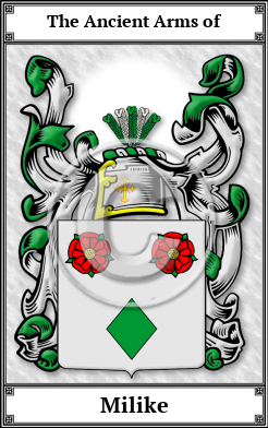 Milike Family Crest Download (JPG) Book Plated - 600 DPI