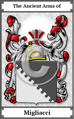 Migliacci Family Crest Download (JPG) Book Plated - 600 DPI