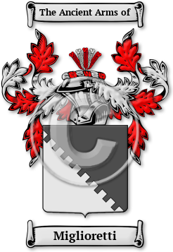 Miglioretti Family Crest Download (jpg) Legacy Series - 150 DPI