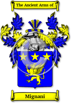 Mignani Family Crest Download (JPG) Legacy Series - 600 DPI