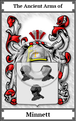 Minnett Family Crest Download (JPG)  Book Plated - 150 DPI