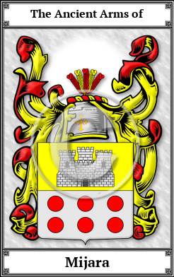 Mijara Family Crest Download (JPG) Book Plated - 600 DPI