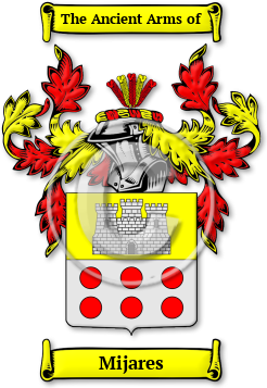 Mijares Family Crest Download (jpg) Legacy Series - 150 DPI