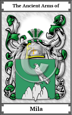 Mila Family Crest Download (JPG)  Book Plated - 150 DPI