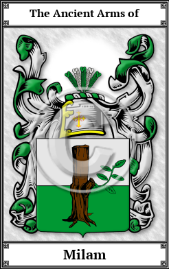 Milam Family Crest Download (JPG)  Book Plated - 150 DPI