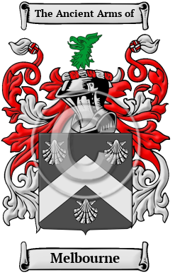 Melbourne Family Crest Download (JPG) Heritage Series - 600 DPI