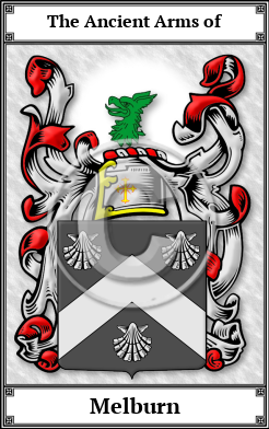Melburn Family Crest Download (JPG) Book Plated - 600 DPI