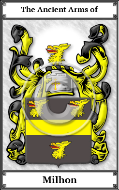 Milhon Family Crest Download (JPG)  Book Plated - 150 DPI