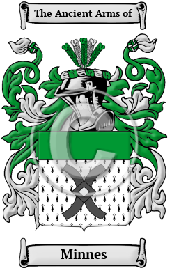 Minnes Family Crest Download (JPG) Heritage Series - 600 DPI
