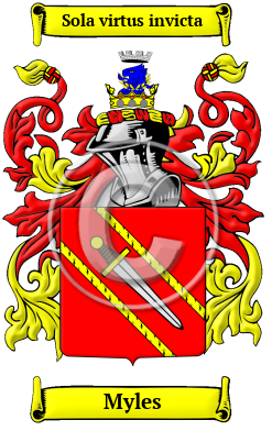 Myles Family Crest Download (JPG) Heritage Series - 600 DPI