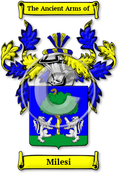 Milesi Family Crest Download (jpg) Legacy Series - 150 DPI