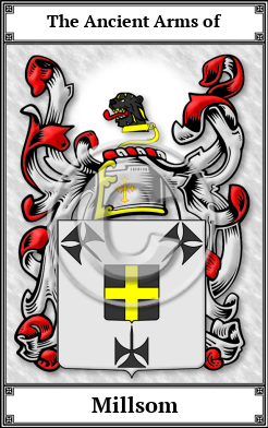 Millsom Family Crest Download (JPG) Book Plated - 600 DPI
