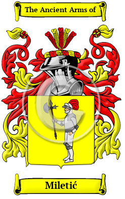 Miletić Family Crest Download (JPG) Heritage Series - 300 DPI