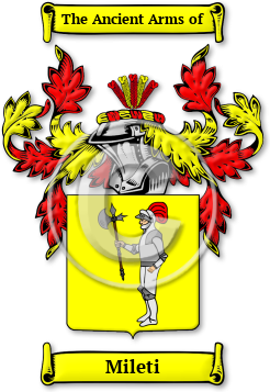 Mileti Family Crest Download (JPG) Legacy Series - 600 DPI