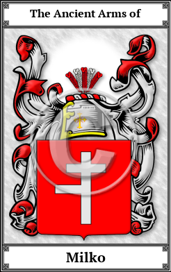 Milko Family Crest Download (JPG)  Book Plated - 150 DPI